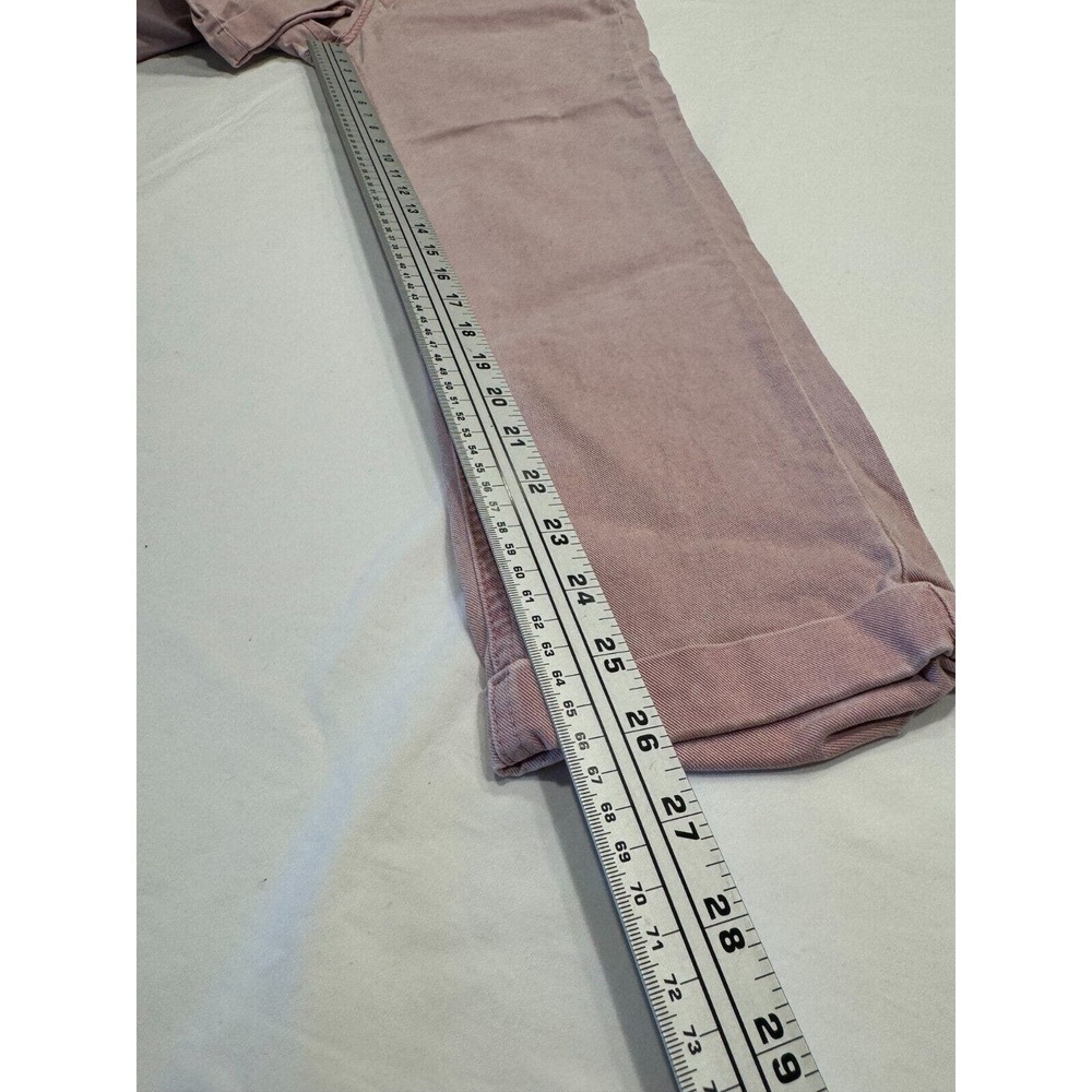 PAIGE Women's Christy High Rise Pants 29 Pink Drawstring Tapered Cropped Stretch - Picture 12 of 14